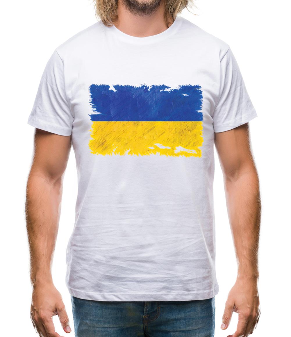 Ukraine Grunge Style Flag Mens T-Shirt