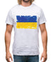 Ukraine Grunge Style Flag Mens T-Shirt