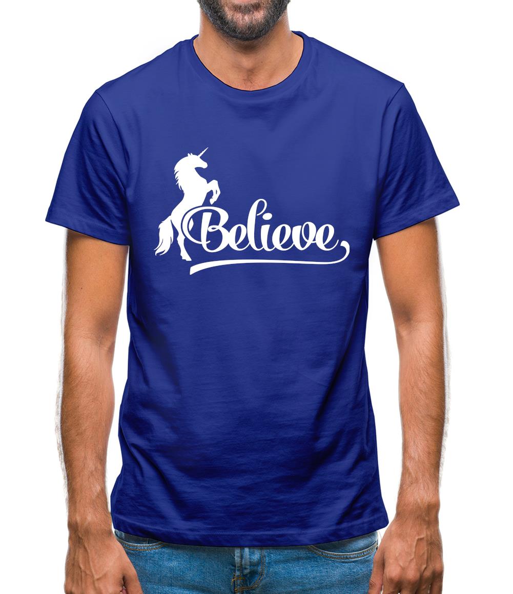 Believe Unicorn Mens T-Shirt