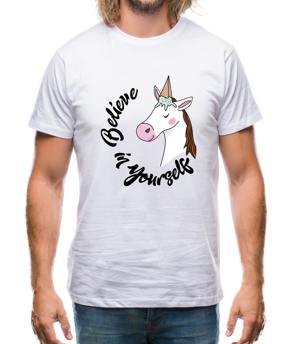 Unicorn Believe Mens T-Shirt