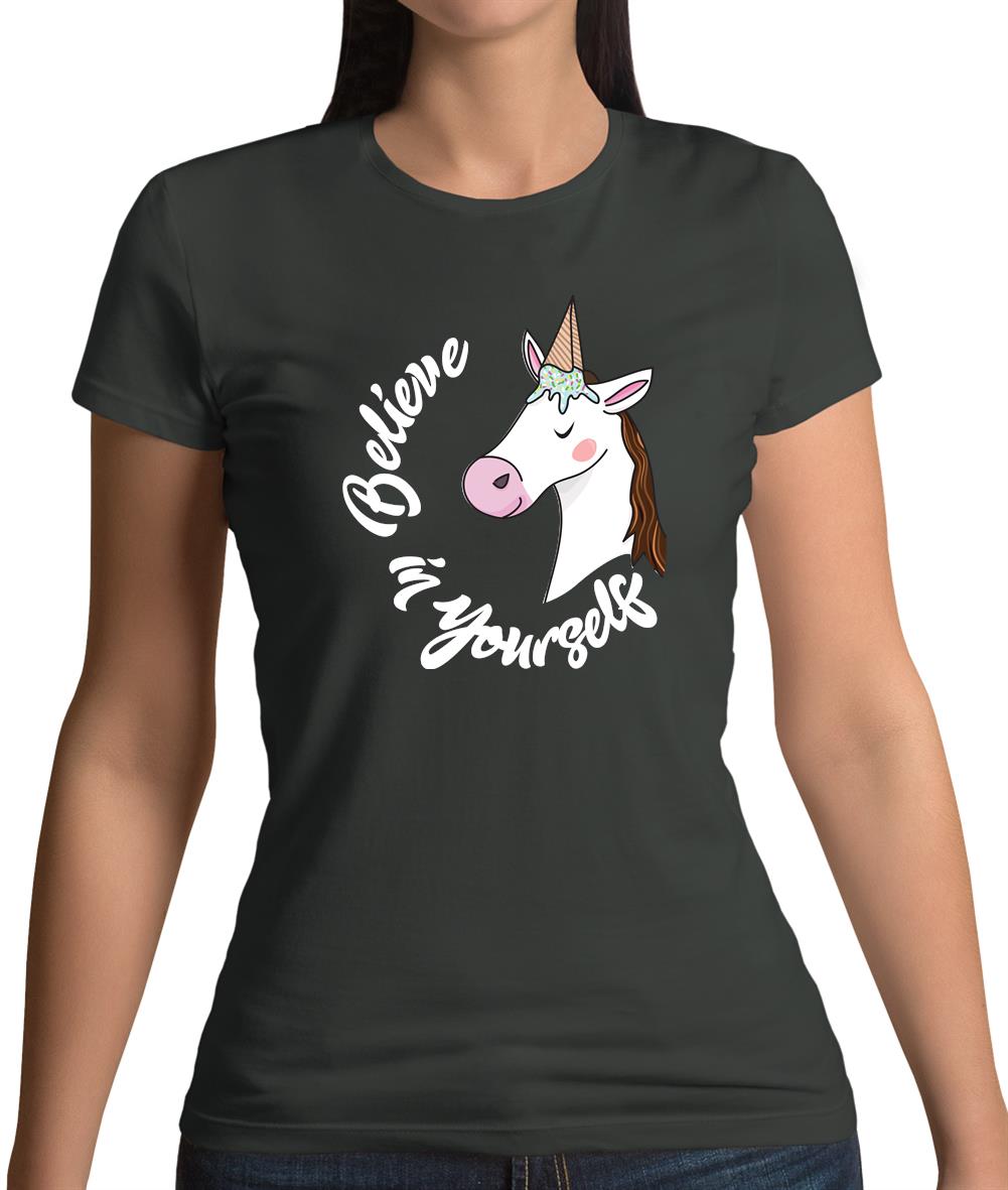 Unicorn Believe Womens T-Shirt