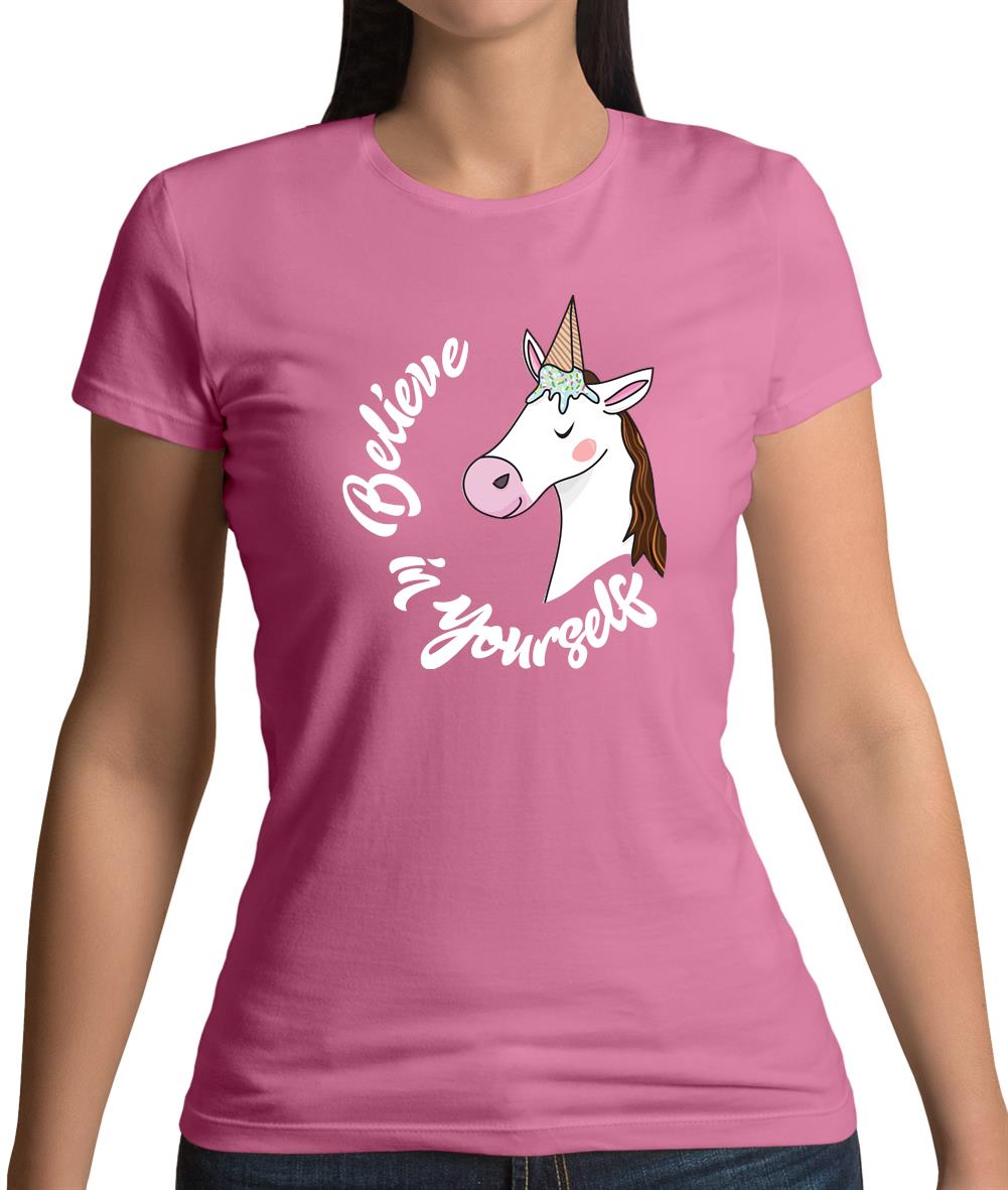 Unicorn Believe Womens T-Shirt