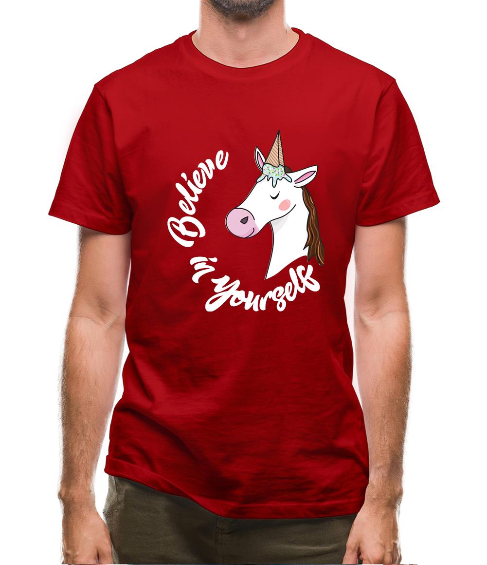 Unicorn Believe Mens T-Shirt