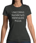 Unicorn, Rainbows, Mermaids Womens T-Shirt