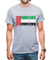 United Arab Emirates Barcode Style Flag Mens T-Shirt