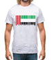 United Arab Emirates Barcode Style Flag Mens T-Shirt