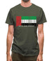 United Arab Emirates Barcode Style Flag Mens T-Shirt