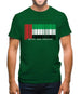 United Arab Emirates Barcode Style Flag Mens T-Shirt