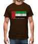 United Arab Emirates Barcode Style Flag Mens T-Shirt