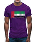 United Arab Emirates Barcode Style Flag Mens T-Shirt