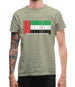 United Arab Emirates Barcode Style Flag Mens T-Shirt