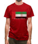 United Arab Emirates Barcode Style Flag Mens T-Shirt