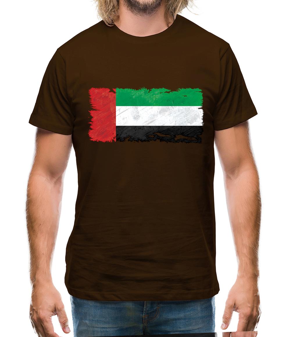 United Arab Emirates Grunge Style Flag Mens T-Shirt