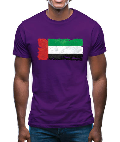 United Arab Emirates Grunge Style Flag Mens T-Shirt