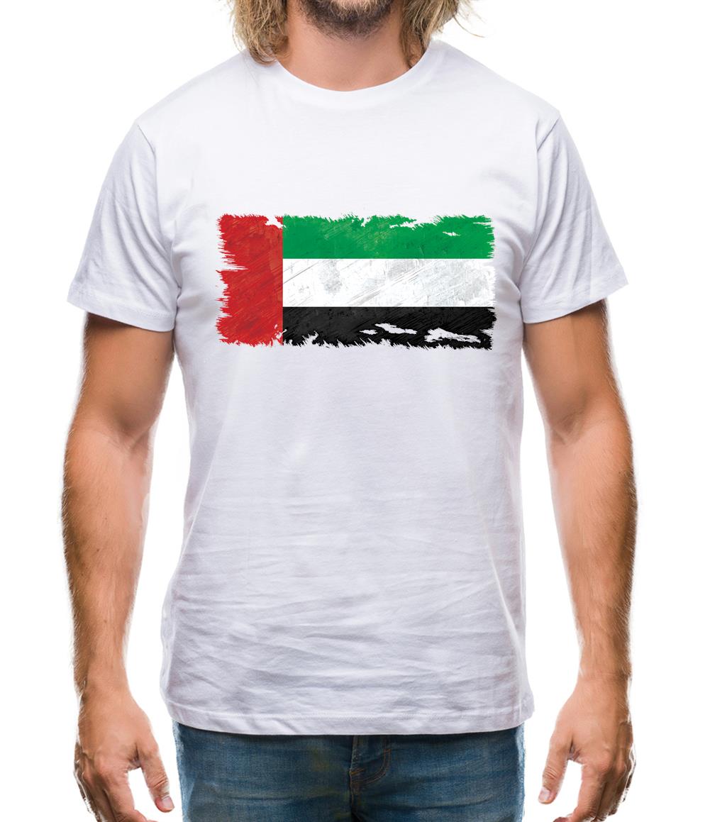 United Arab Emirates Grunge Style Flag Mens T-Shirt