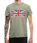 United Kingdom Barcode Style Flag Mens T-Shirt