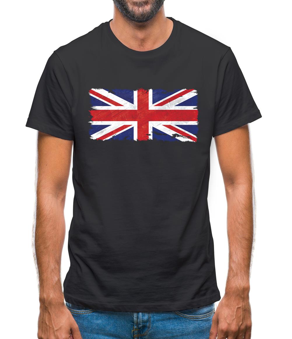 United Kingdom Grunge Style Flag Mens T-Shirt