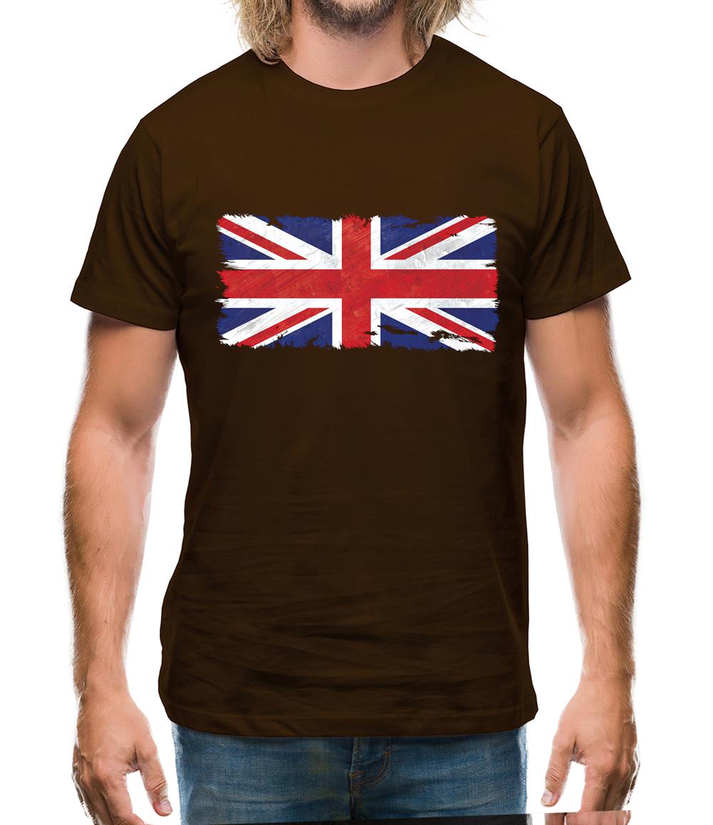 United Kingdom Grunge Style Flag Mens T-Shirt