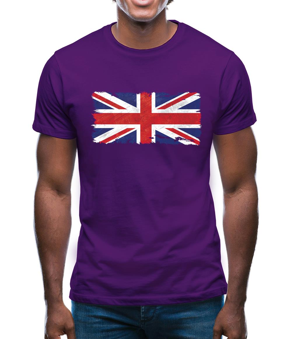 United Kingdom Grunge Style Flag Mens T-Shirt