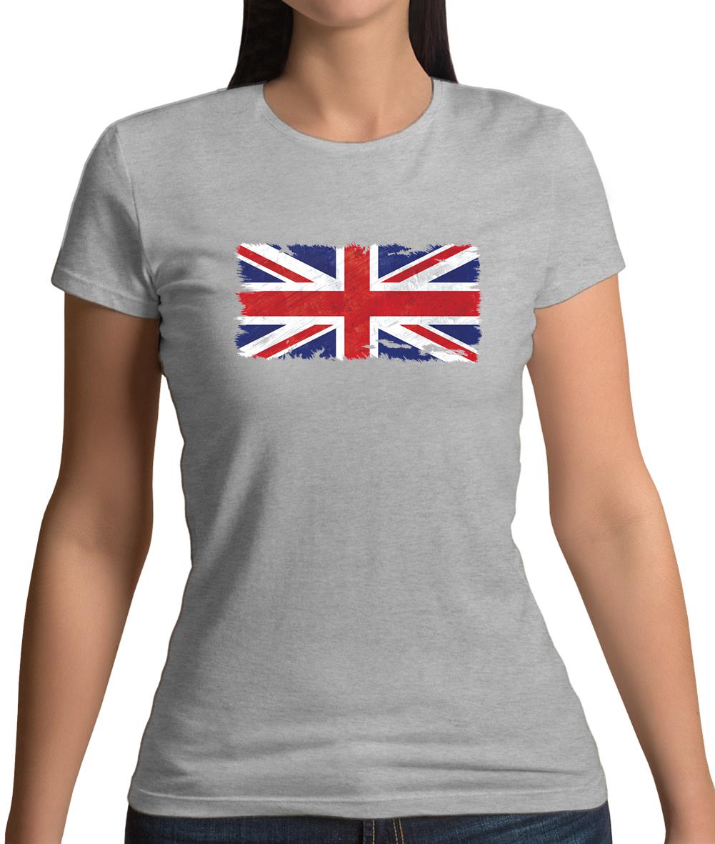 United Kingdom Grunge Style Flag Womens T-Shirt