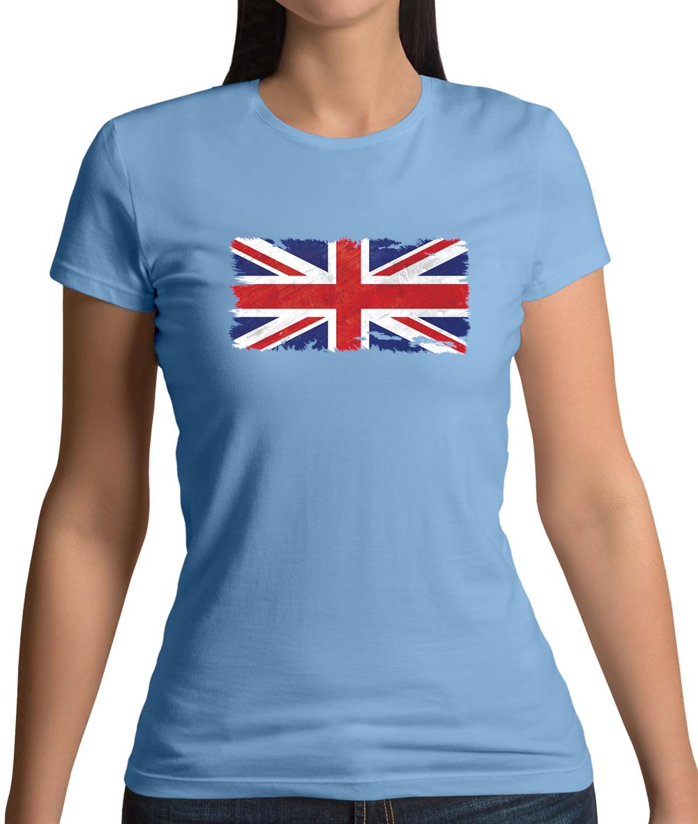 United Kingdom Grunge Style Flag Womens T-Shirt