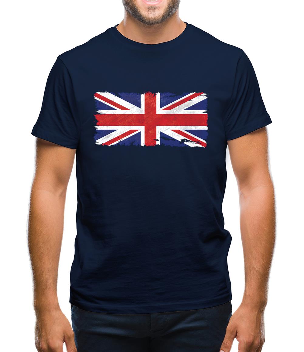 United Kingdom Grunge Style Flag Mens T-Shirt