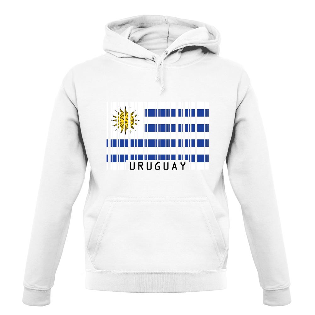 Uruguay Barcode Style Flag unisex hoodie