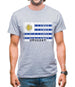 Uruguay Barcode Style Flag Mens T-Shirt