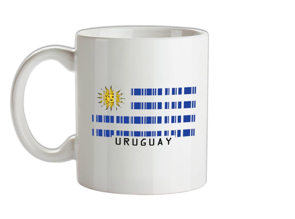Uruguay Barcode Style Flag Ceramic Mug