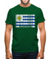 Uruguay Barcode Style Flag Mens T-Shirt