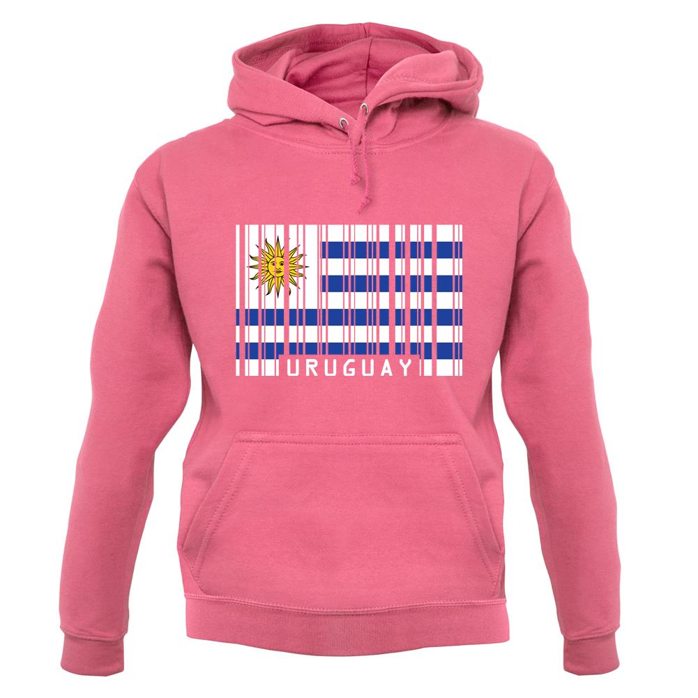 Uruguay Barcode Style Flag unisex hoodie