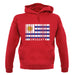 Uruguay Barcode Style Flag unisex hoodie