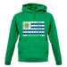 Uruguay Barcode Style Flag unisex hoodie