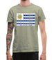 Uruguay Barcode Style Flag Mens T-Shirt