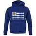Uruguay Barcode Style Flag unisex hoodie