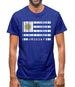 Uruguay Barcode Style Flag Mens T-Shirt