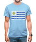 Uruguay Barcode Style Flag Mens T-Shirt