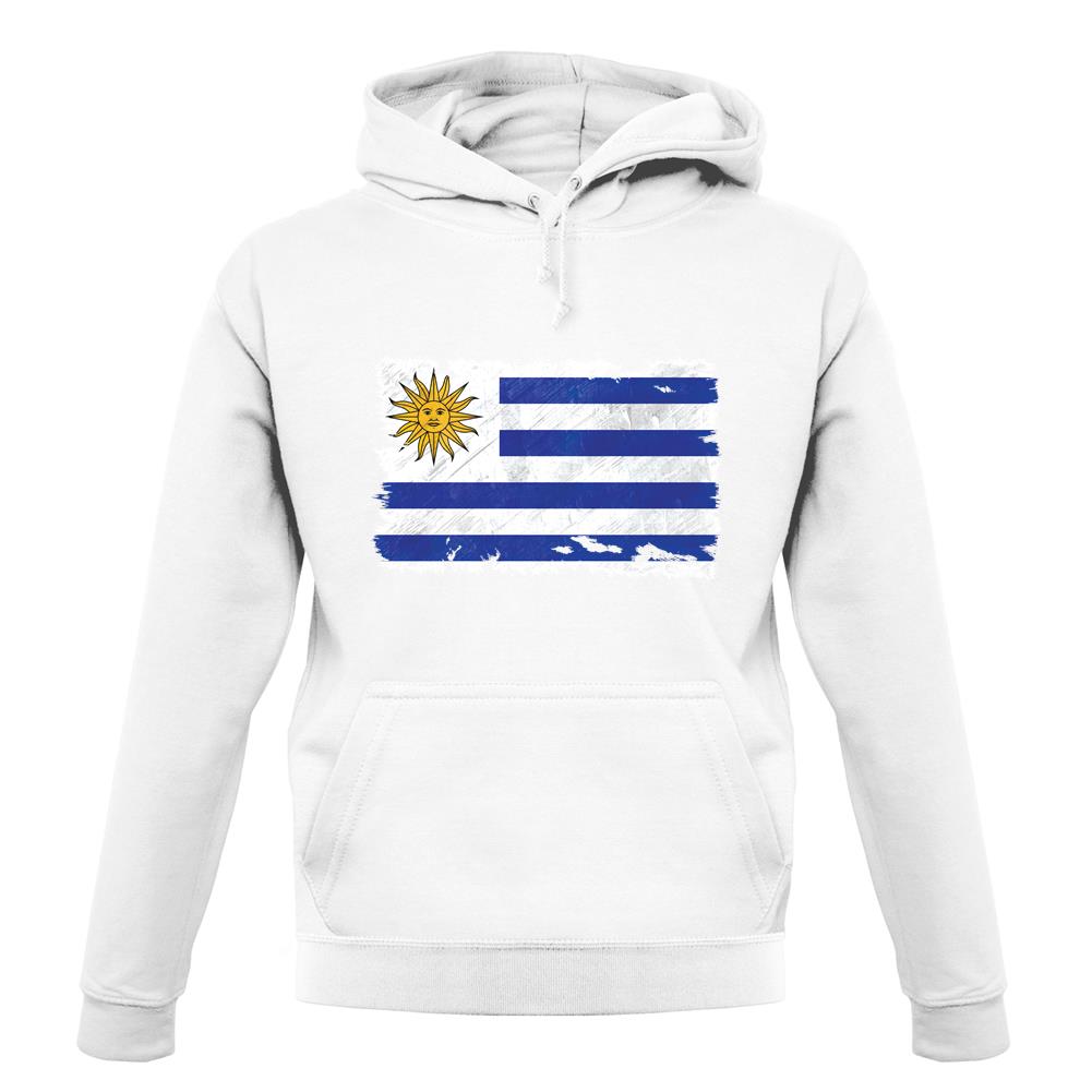 Uruguay Grunge Style Flag unisex hoodie
