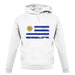 Uruguay Grunge Style Flag unisex hoodie