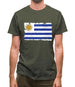 Uruguay Grunge Style Flag Mens T-Shirt