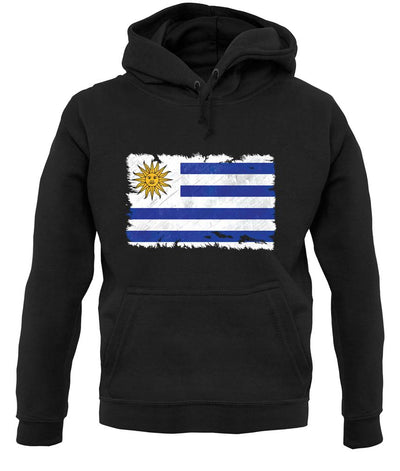 Uruguay Grunge Style Flag unisex hoodie