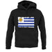 Uruguay Grunge Style Flag unisex hoodie