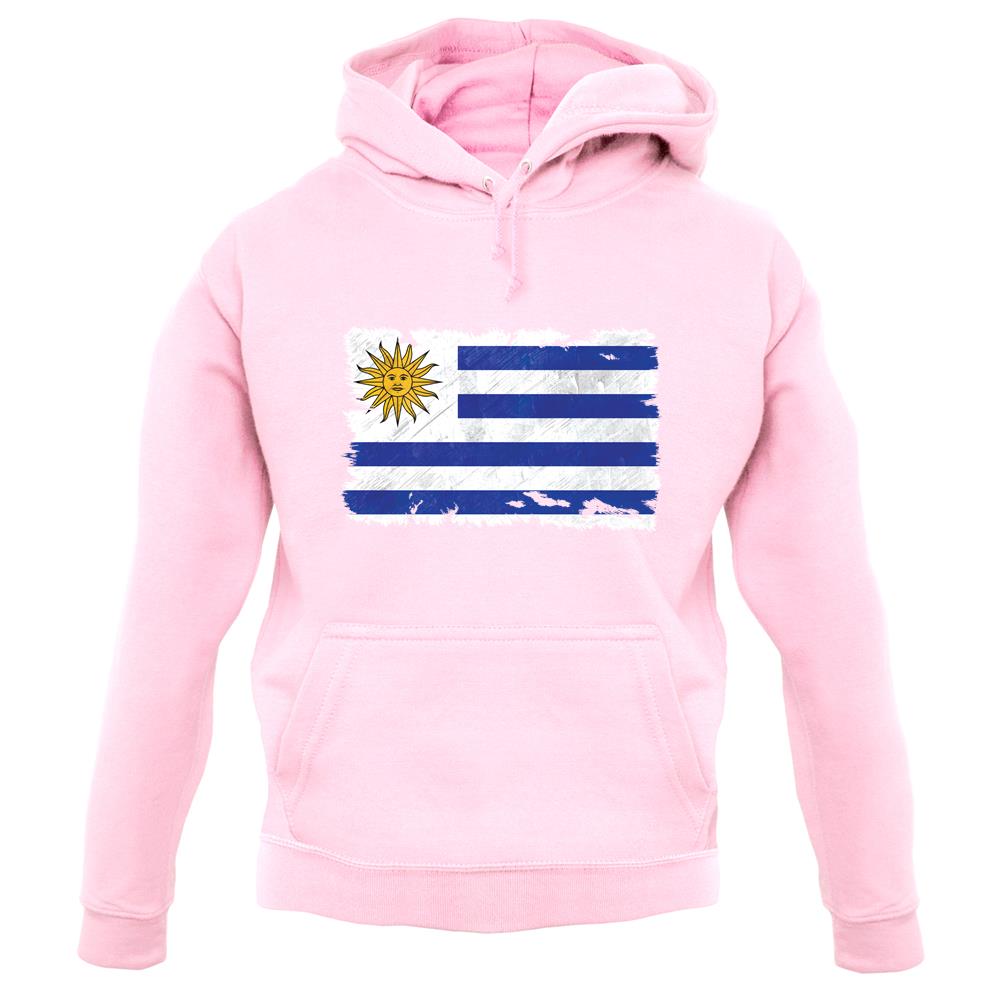 Uruguay Grunge Style Flag unisex hoodie