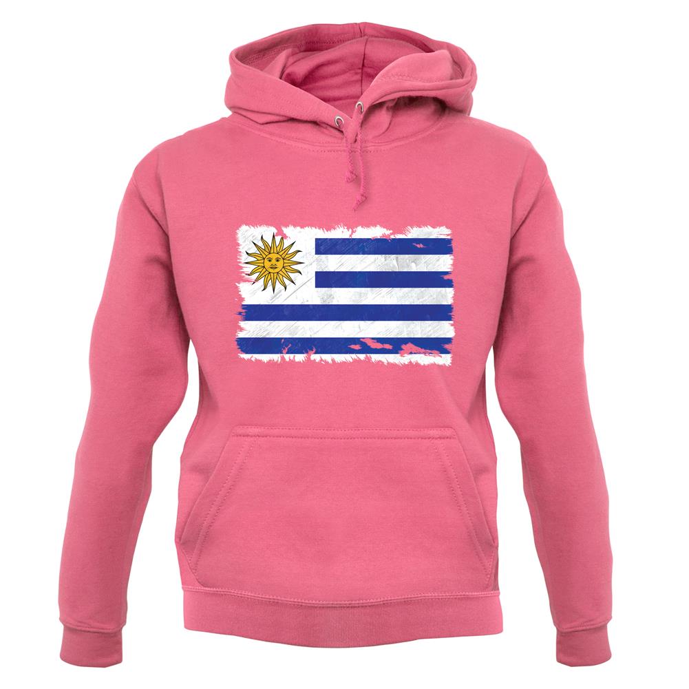 Uruguay Grunge Style Flag unisex hoodie