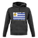Uruguay Grunge Style Flag unisex hoodie