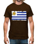 Uruguay Grunge Style Flag Mens T-Shirt