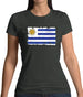 Uruguay Grunge Style Flag Womens T-Shirt