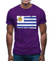 Uruguay Grunge Style Flag Mens T-Shirt