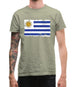 Uruguay Grunge Style Flag Mens T-Shirt