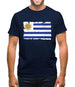 Uruguay Grunge Style Flag Mens T-Shirt